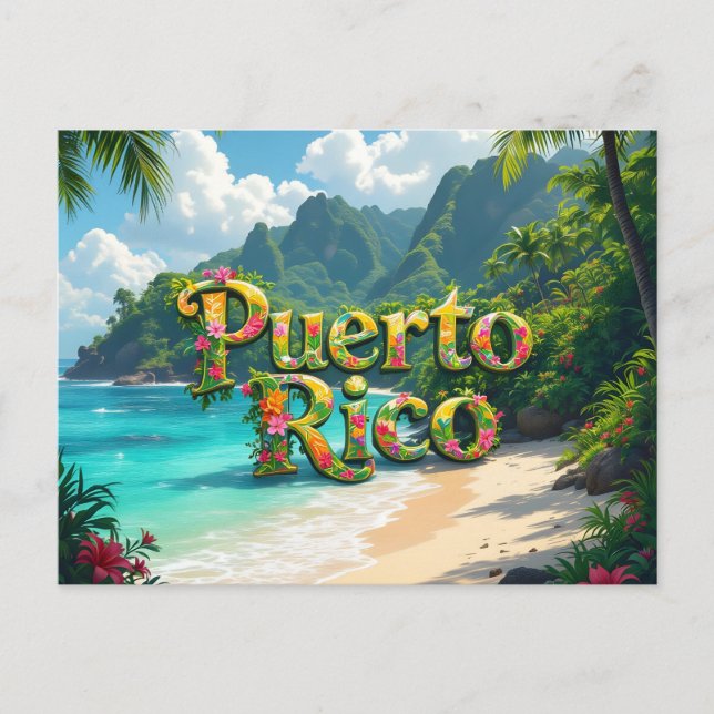 Postal Soñando con Puerto Rico (Anverso)