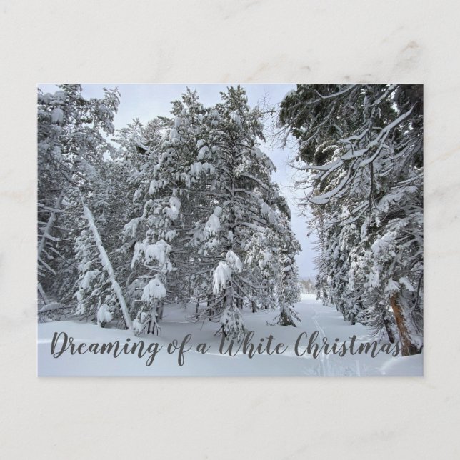 Postal Soñando con un Navidad blanco (Anverso)
