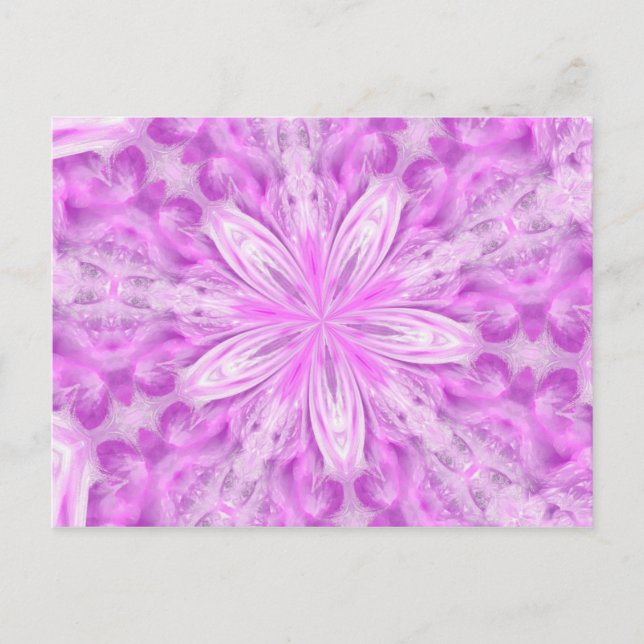 Postal Soñando con una estrella rosa (Anverso)