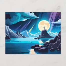 Postal Soñando — Hombre a orillas del mar