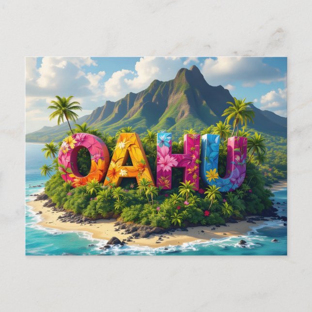 Postal Soñando Oahu (Anverso)