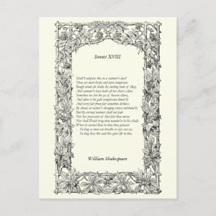 Postal Soneto # 18 de Shakespeare