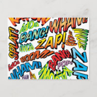 Sonidos divertidos de arte pop de cómic retro