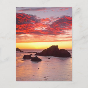 Postal Sonnenuntergang am Harris Beach, Brookings, Oregon