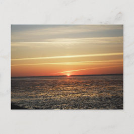 Postal Sonnenuntergang am Meer Watt Ebbe