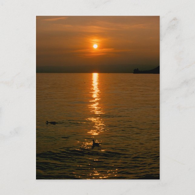 Postal Sonnenuntergang Montreux Postkarte (Anverso)