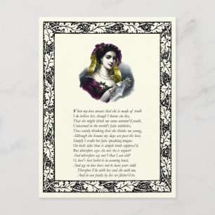 Postal Sonnet Número 138 de William Shakespeare