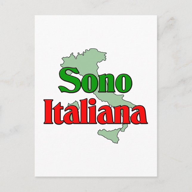 Postal Sono Italiana (Anverso)