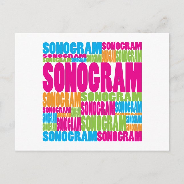 Postal Sonograma colorido (Anverso)