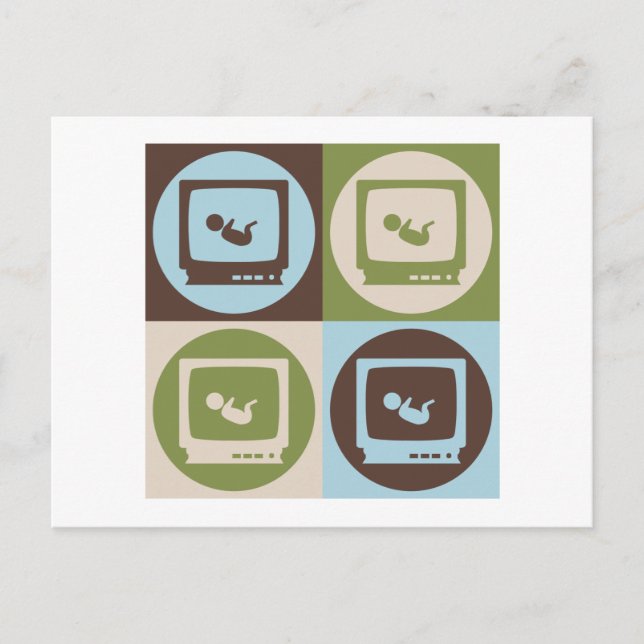 Postal Sonogramas de arte pop (Anverso)