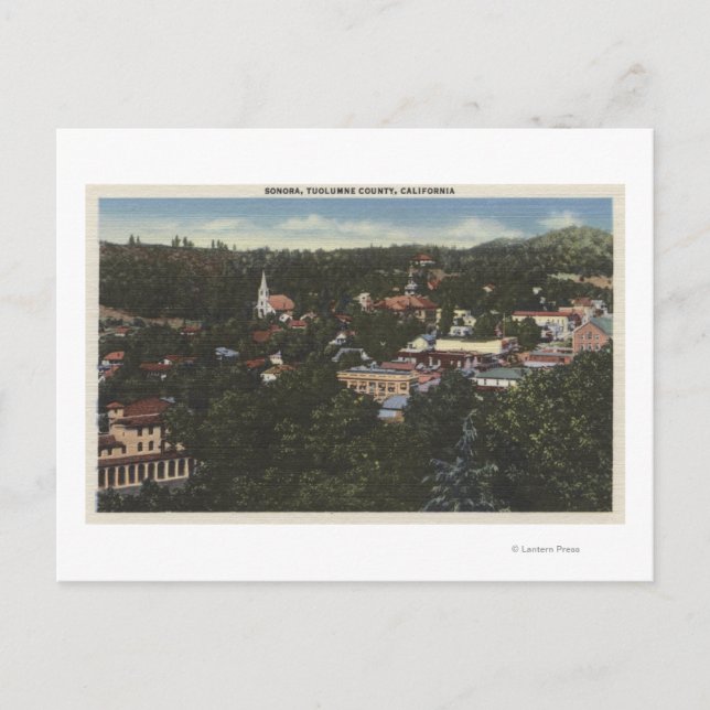 Postal Sonora, CaliforniaAerial ViewSonora, CA (Anverso)