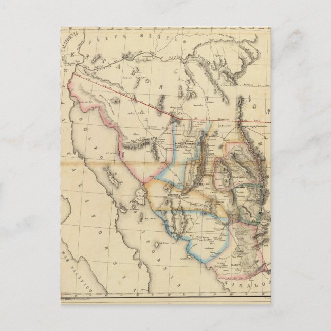 Postal Sonora, México (Anverso)