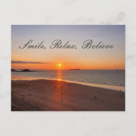 Postal Sonreír, relajarse, creer
