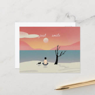 Postal Sonreír y disfrutar de la vida