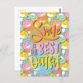 Postal ¡Sonríe es el mejor conjunto! Motivador