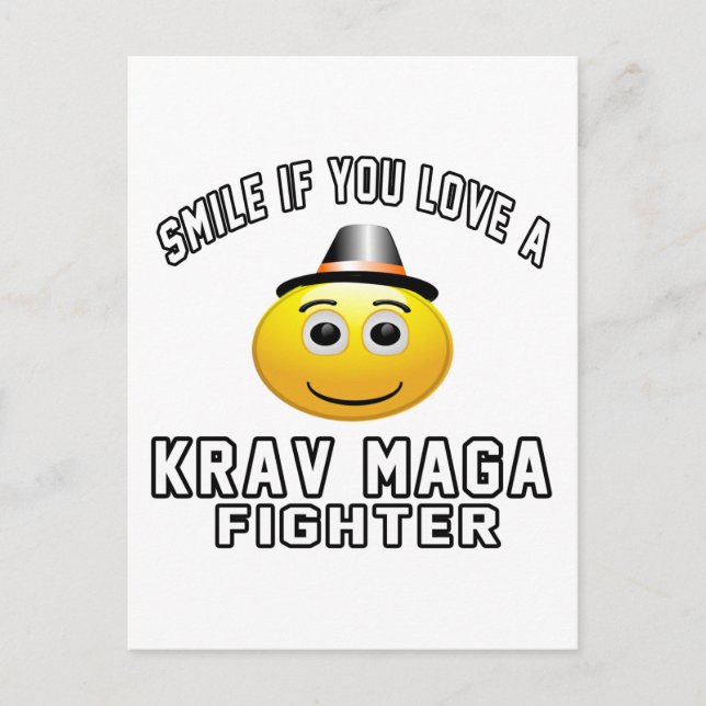 Postal Sonríe si te encanta Krav Maga Fighter (Anverso)