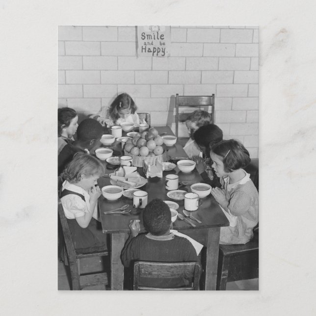 Postal Sonríe y sé feliz - Vintage (Anverso)