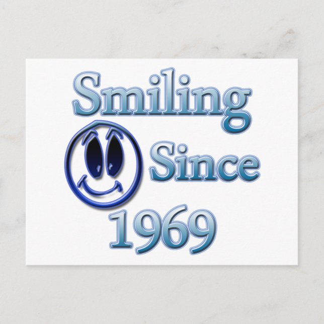 Postal Sonriendo desde 1969 (Anverso)