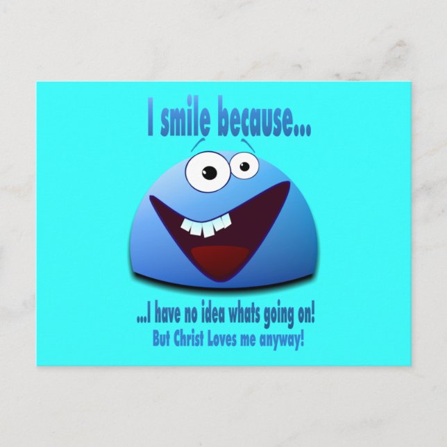 Postal Sonrío porque...V2 (Anverso)