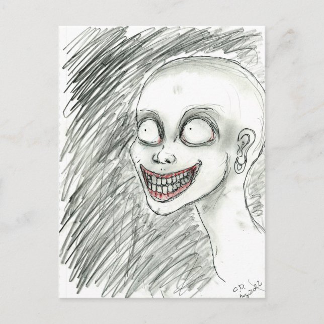 Postal Sonrisa blanca (Anverso)