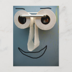 Postal sonrisa de baño