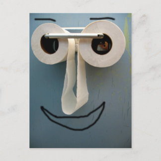 Postal sonrisa de baño