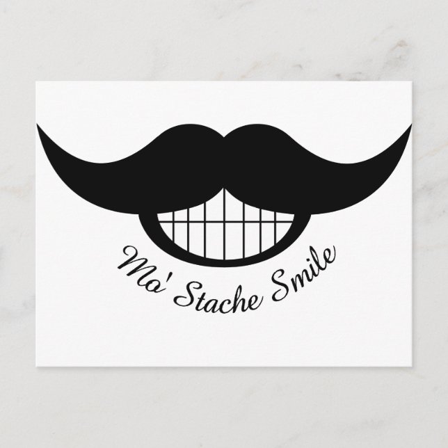 Postal Sonrisa de bigote (Anverso)