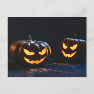 Postal Sonrisa de calabazas malvadas