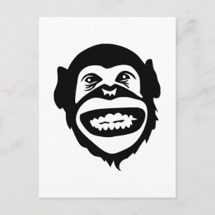 Postal Sonrisa de chimpancé de mono