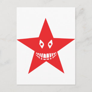 Postal sonrisa de estrella roja