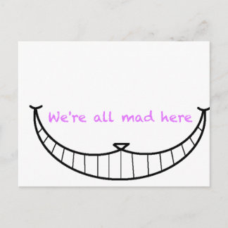 Postal Sonrisa de gato de Cheshire