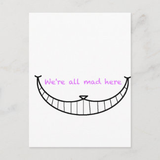 Postal Sonrisa de gato de Cheshire