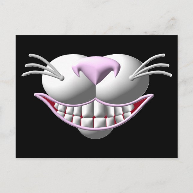 Postal Sonrisa de gato de Cheshire (Anverso)