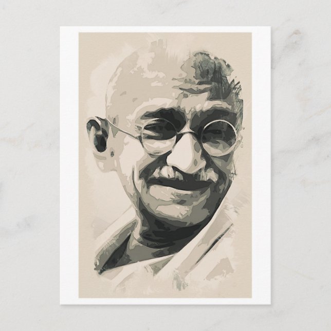 Postal Sonrisa de Ghandi (Anverso)