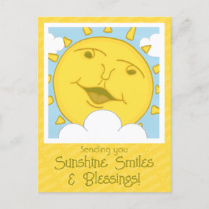 Postal Sonrisa de sol lindo Recupérate pronto Recuperació