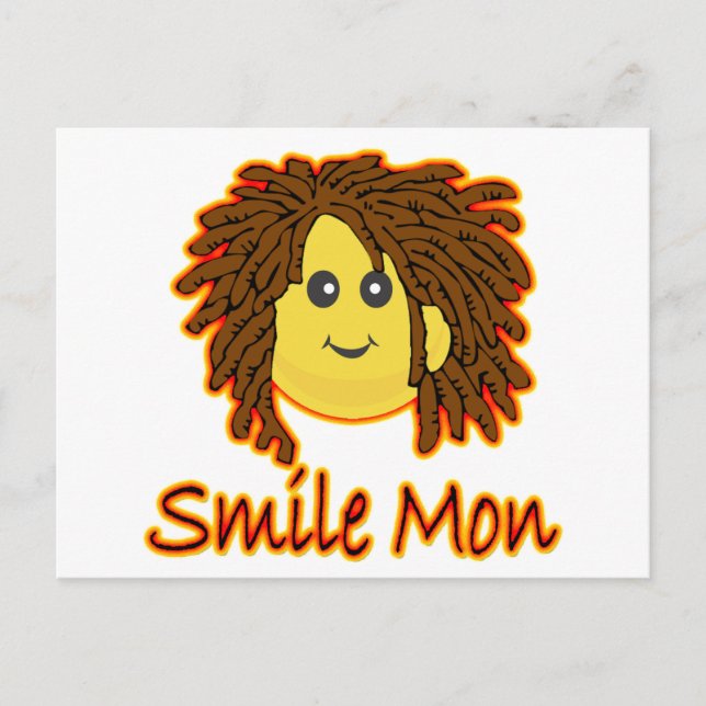 Postal Sonrisa Mon Fire Rasta Face (Anverso)