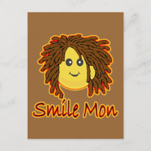 Postal Sonrisa Mon Fire Rasta Face