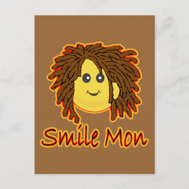 Postal Sonrisa Mon Fire Rasta Face (Anverso)