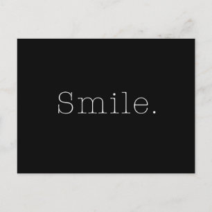 Postal Sonrisa. Plantilla blanco y negro de la cita de la