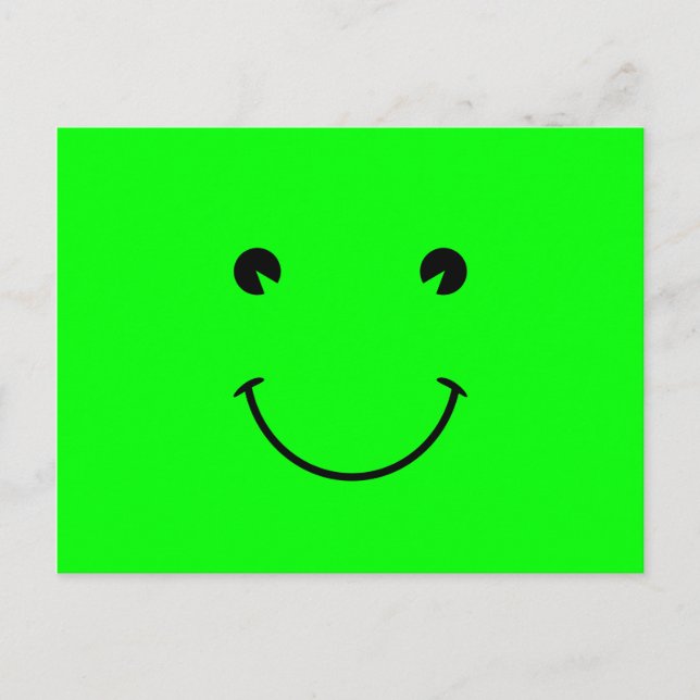 Postal Sonrisa verde de Lime (Anverso)