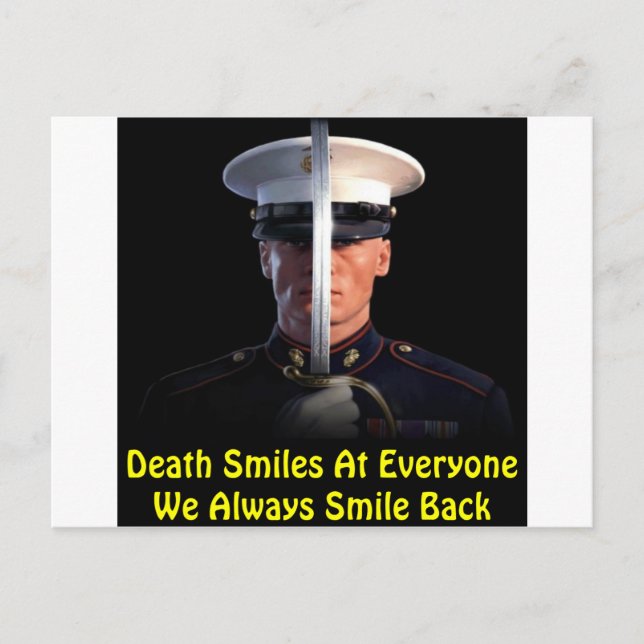 Postal Sonrisas De Muerte En Todos Los Que Siempre Sonreí (Anverso)