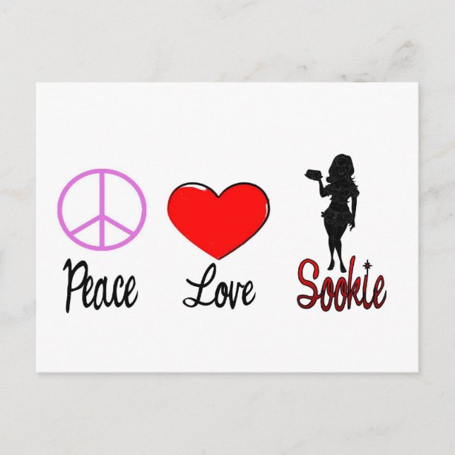 Postal sookie de amor de paz (Anverso)