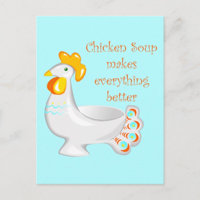 Postal Sopa de pollo (Anverso)