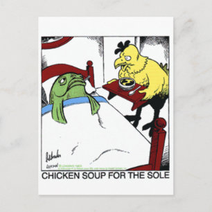 Postal Sopa de Pollo para la Planta del Pie Camisetas Div