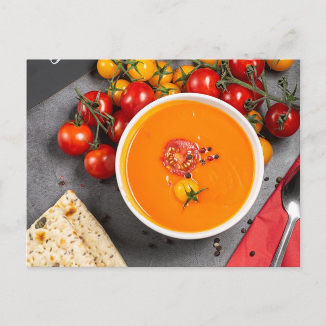 Postal Sopa de tomate (Anverso)