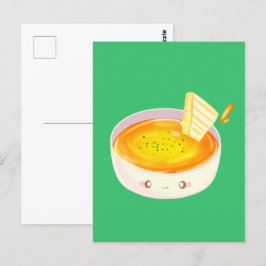 Postal Sopa De Tomate Y Sándwich De Queso A La Parrilla