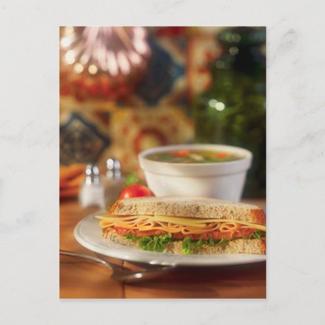 POSTAL SOPA POSTCARD Y ALMUERZO SANDWICH (Anverso)
