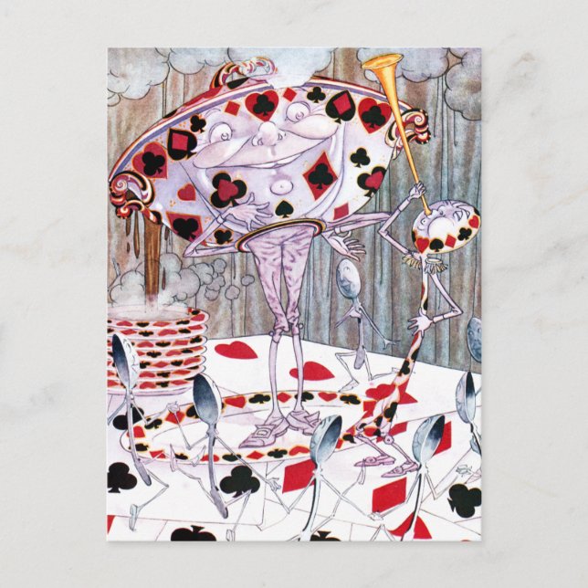 Postal Sopa, sopa hermosa de Alicia en el país de las mar (Anverso)