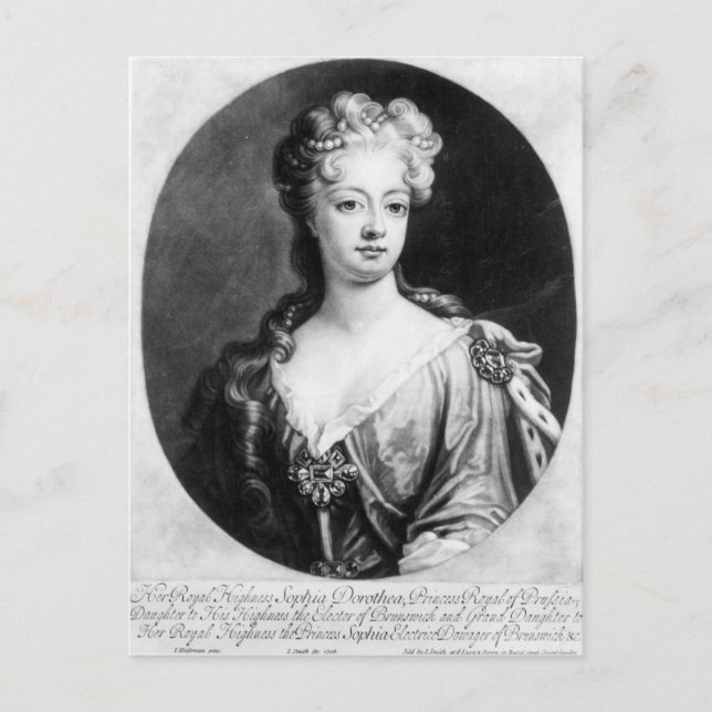 Postal Sophia Dorothea, Reina de Prusia (Anverso)