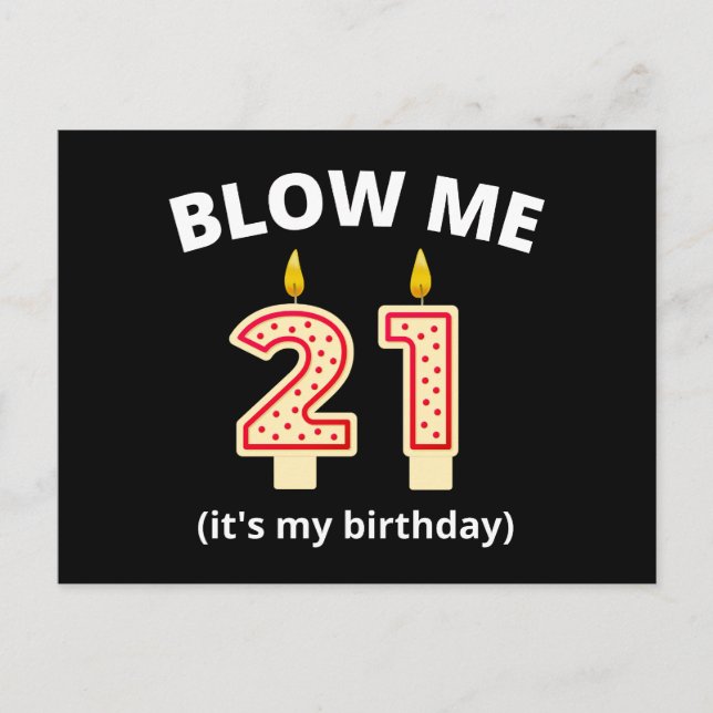 Postal Sopla Cumpleaños 21 (Anverso)